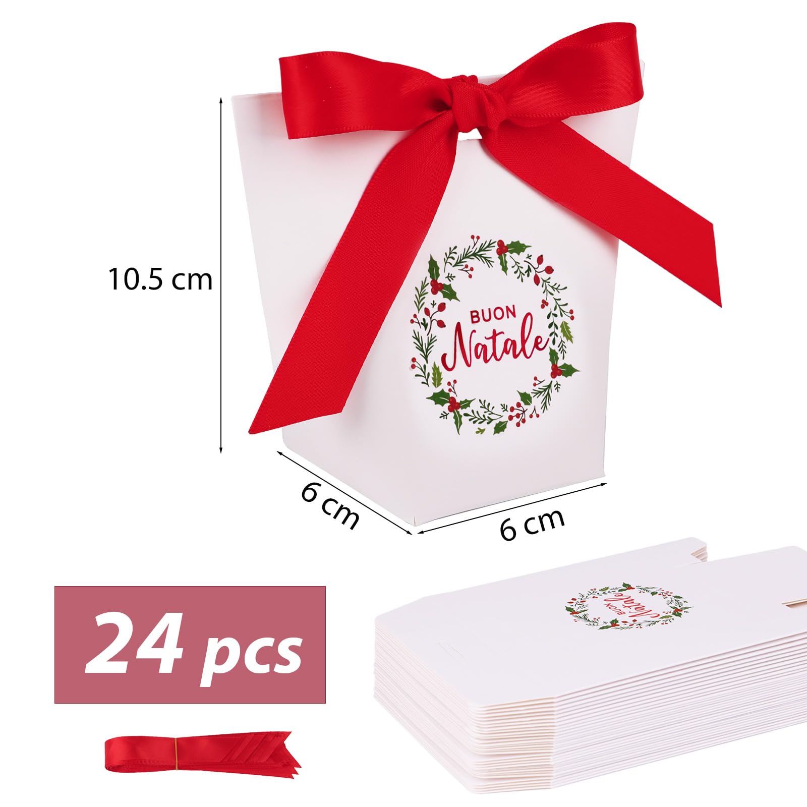 Belle Vous 14pz Scatola Regalo Cartone - Scatole Regalo Natale 3 Misure