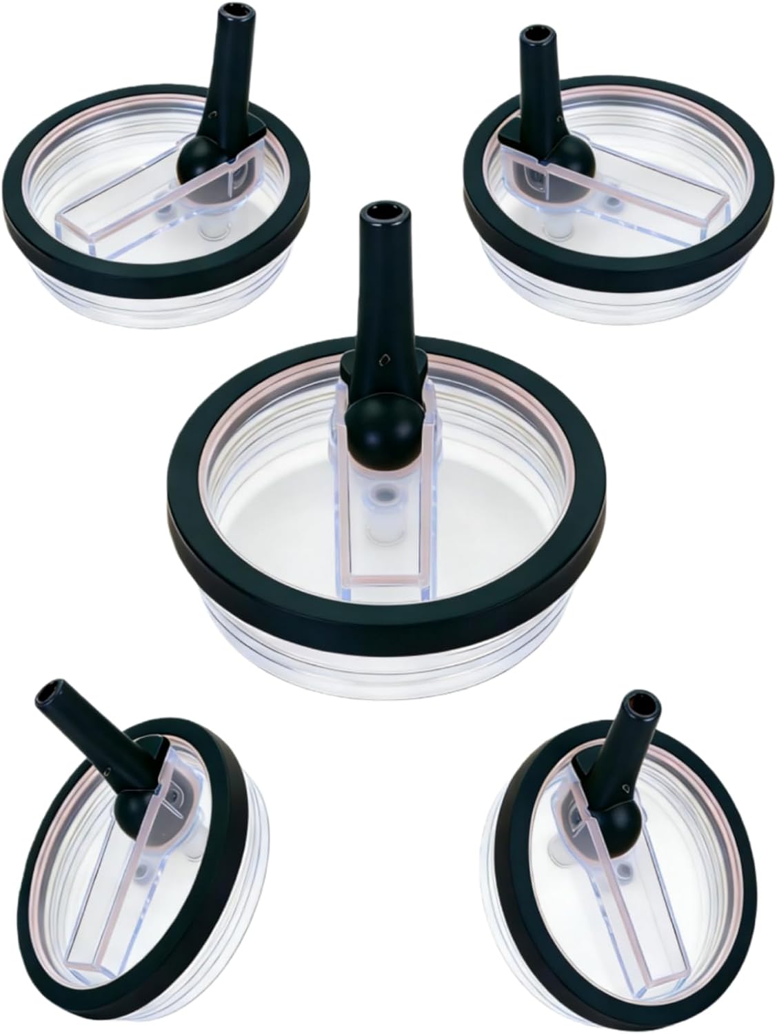 Set Replacement Lid Compatible with 40oz HydroJug Traveler,Plus Slicone Boot and Straw Replacement Fit forHydrojug Bottles (Black, 40oz) - Image 3