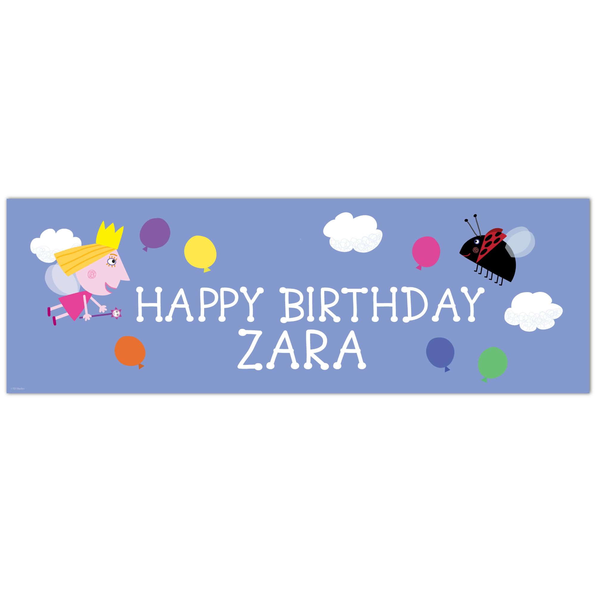 Ben & Holly's Little Kingdom Birthday - Holly and Gaston Personalised Banner Wall Sticker (240cm width x 80cm height)