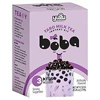 Vista 9 de Matcha Latte Instant Bubble Pearl Matcha Milk Tea Kit con auténticas perlas de tapioca de azúcar morena, listo en menos de un minuto, popotes