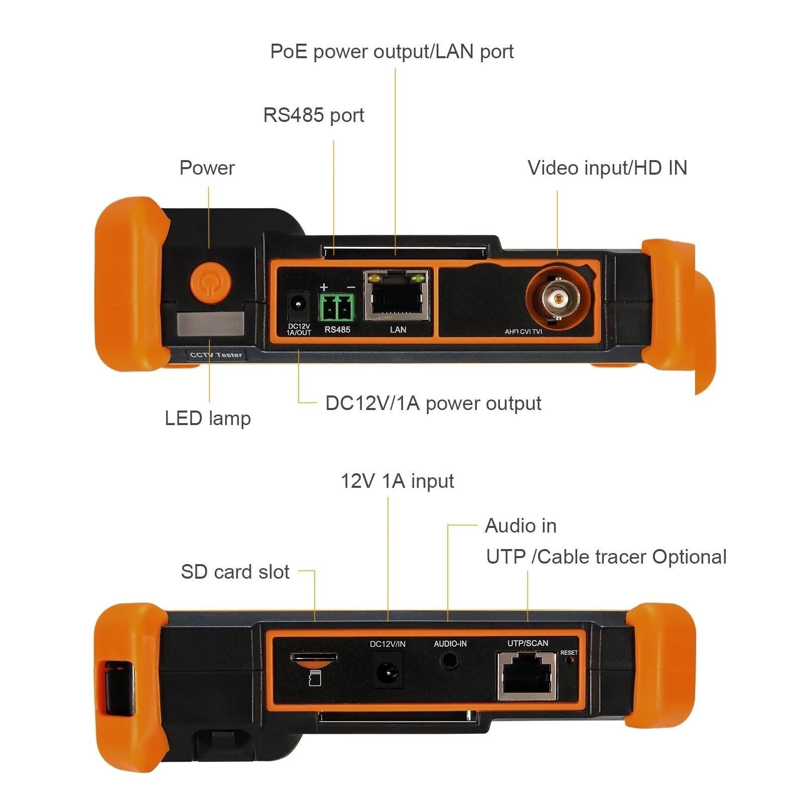 Testeur de Vidéosurveillance, Testeur Analogique De Caméra Mise À Niveau Vidéosurveillance IPC, Moniteur, IP 8K, Test Câble UTP IPC-1910 Plus CCTV CVI TVI AHD