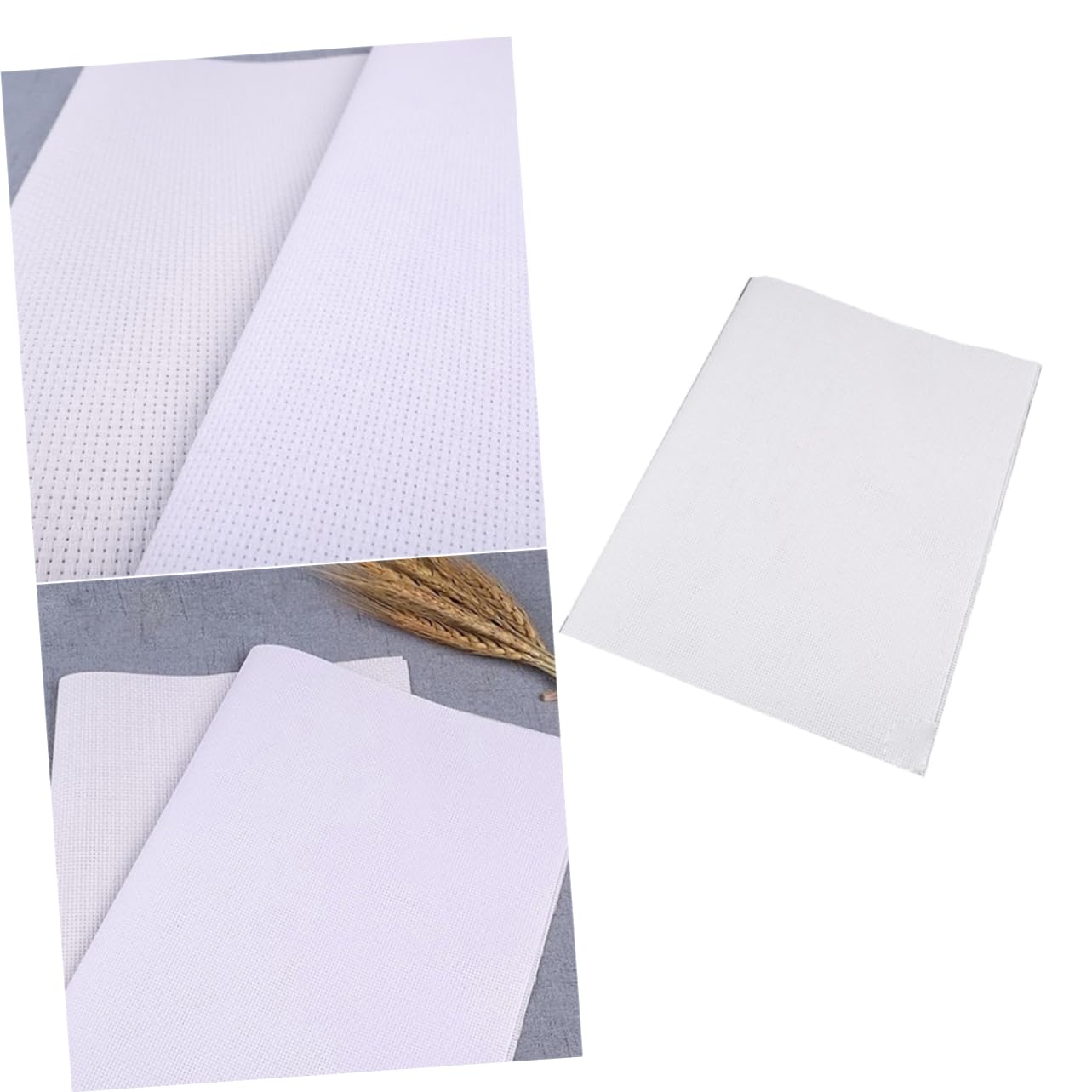 Hohopeti Embroidery Cloth Handwork Cross-Stitch Fabric 45x30cm 11ct White Cotton Ideal for