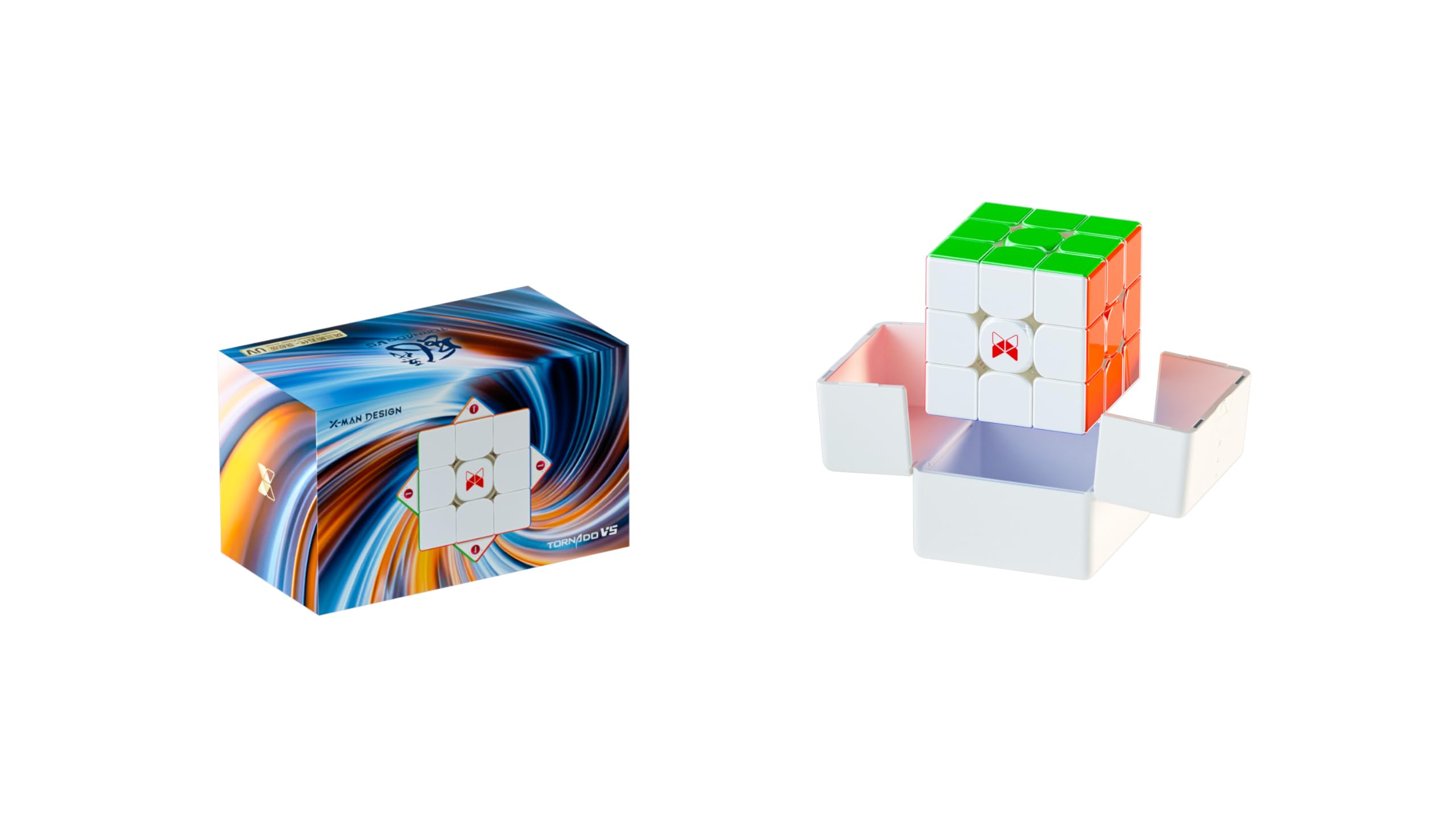 Cuberspeed X-Man Tornado V5 3x3 Speed Cube 3x3x3 Rivestimento UV Ultra Lucido Magic Cube (Flagship)