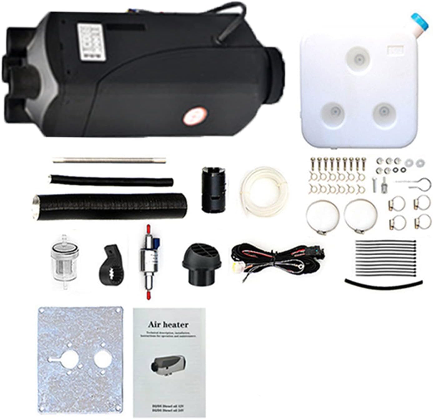 Air Diesel Heater,Portable Parking Heater Portable 12V/24V Car Diesel Air Heater Kit 4 Hole Diesel Parking Heater for Trucks,Trailer,Boat and Motor-Home