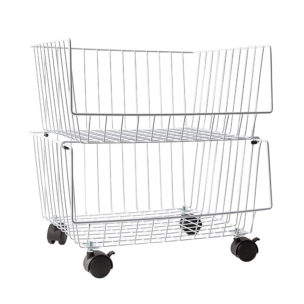 Carro de almacenamiento de cocina multifunción móvil JATIBOSH auxiliar de 2 niveles