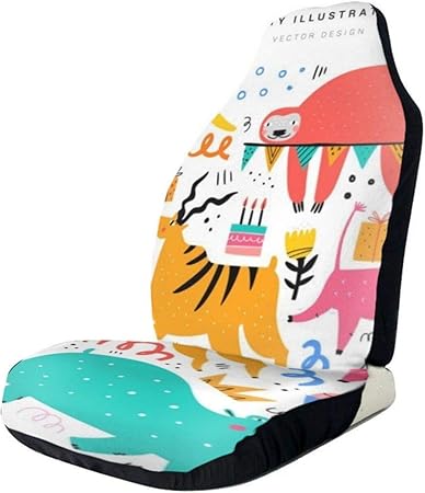 Amazon 車用シートカバー すべての良いものはワイルドで無料です サマーキャンプ ベクトルイラスト おしゃれ かわいい マルチカラー 軽自動車 普通車 フロント座席適用 1ps シートカバー 車 バイク