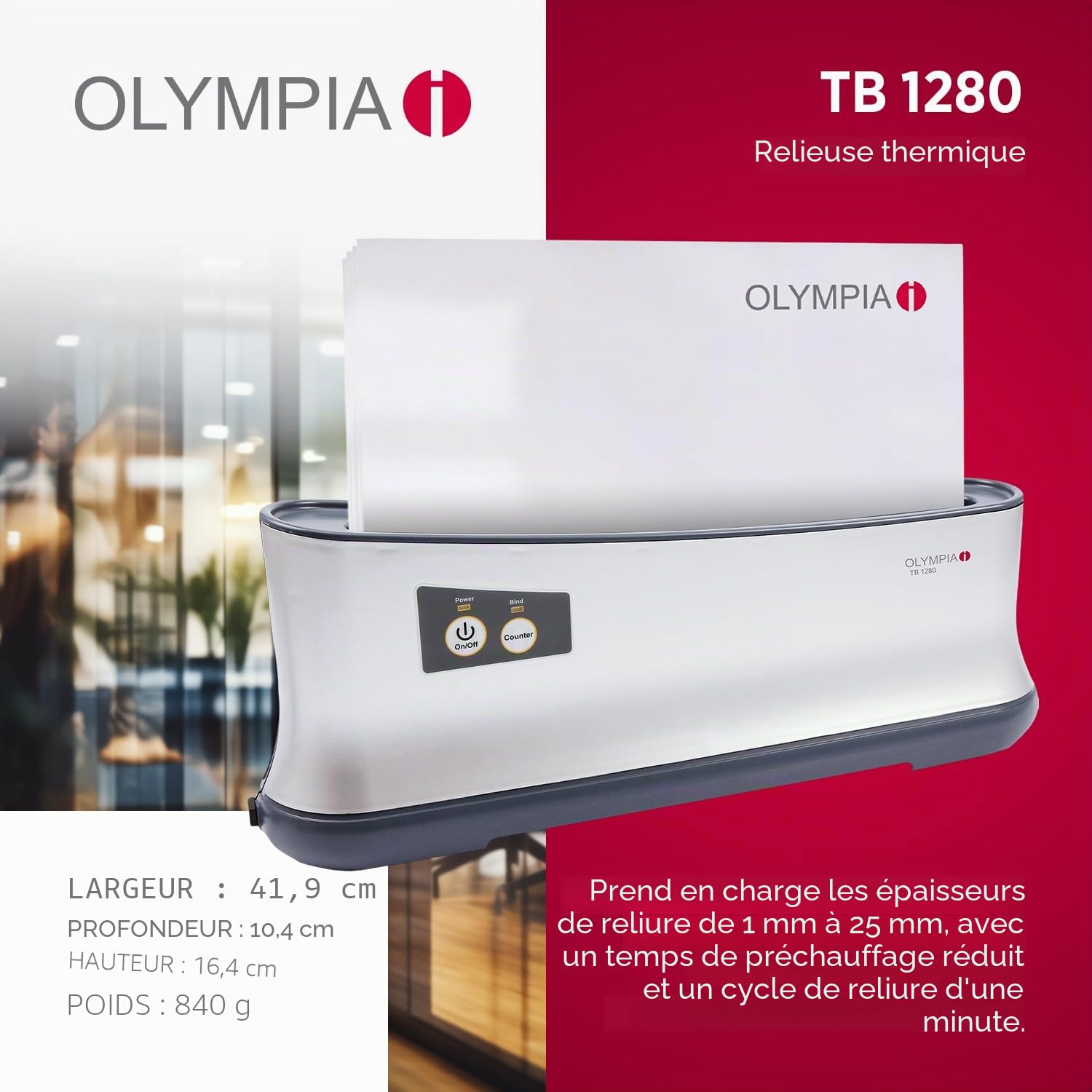 OLYMPIA TB 1280 Thermorelieuse