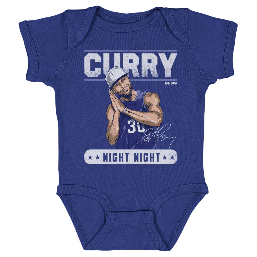 500 LEVEL Steph Curry Baby Infant One Piece Bodysuit (12M, Royal Blue) - Steph Curry Golden State Night Night WHT