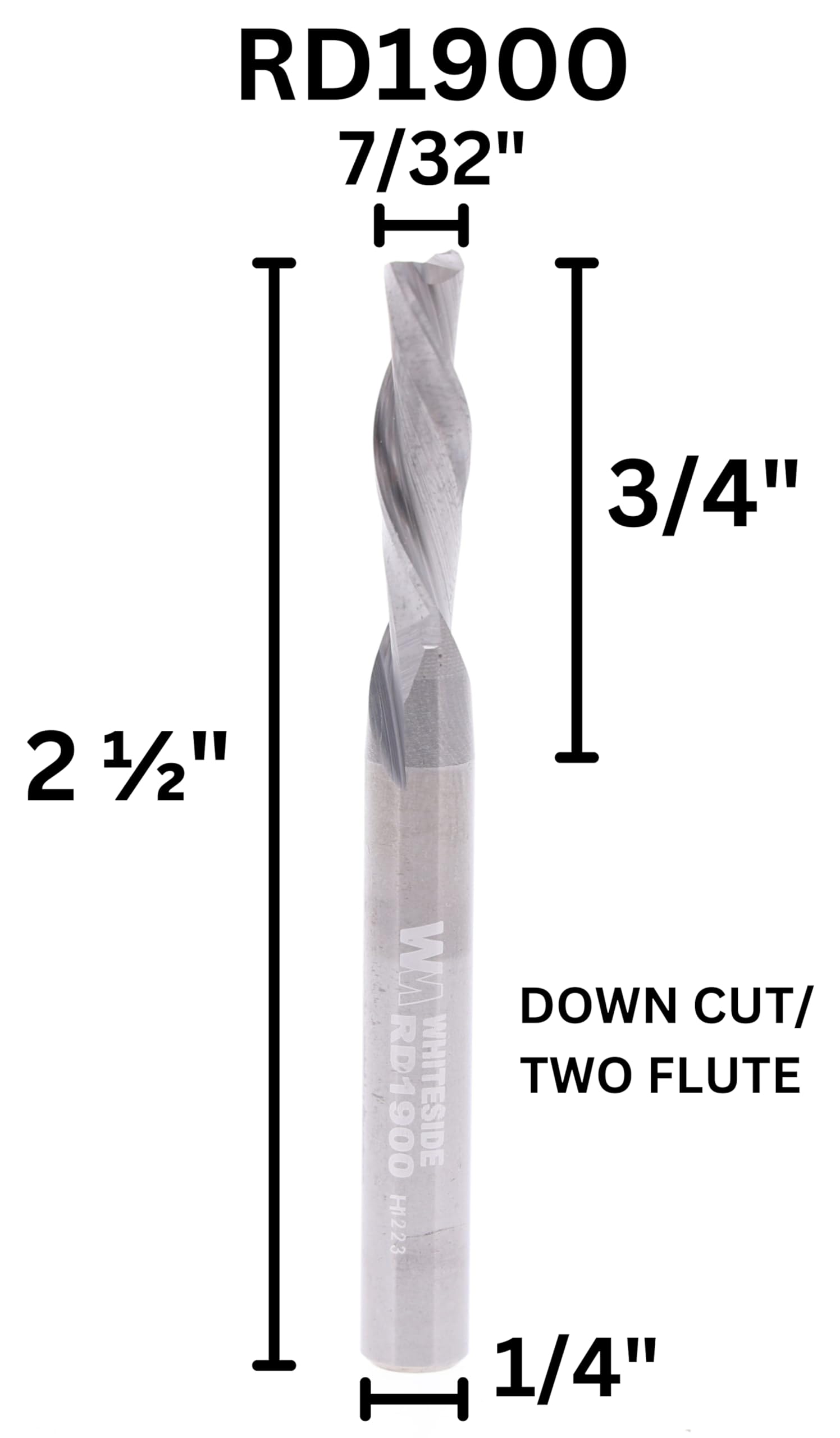 ワイト　ノーマル 1/2'' Shank Straight Bits, Whiteside Machine Company