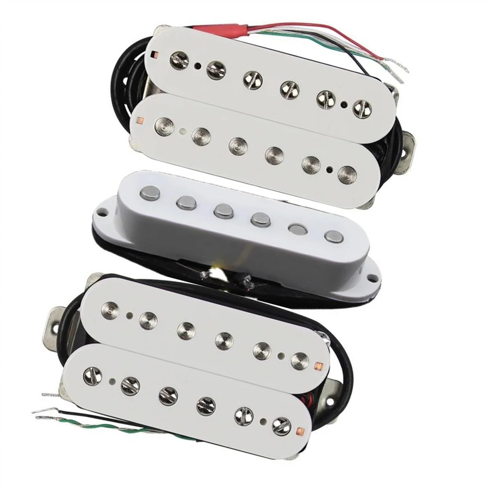 Zubehör für E-Gitarren-Tonabnehmer 3 Stück Alnico 5 Humbucker Single Coil Pickups Set Weiß 50/52/52 Mm Für ST HSH E-Gitarrenteile