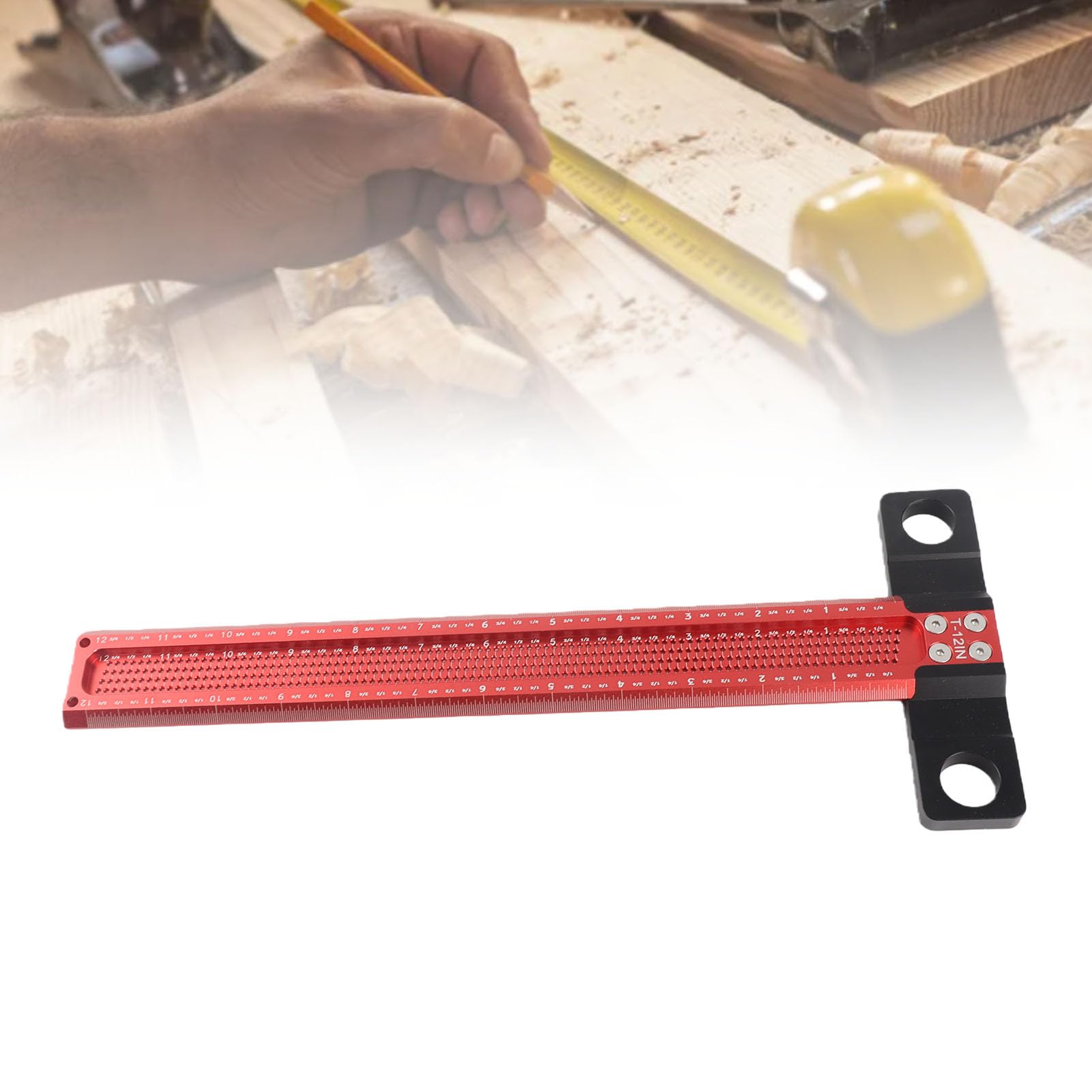 Tracciatore per la lavorazione del legno T quadrato in lega di alluminio lavorato digitalmente per la misurazione del layout di lavoro di falegnameria e tracciatore del