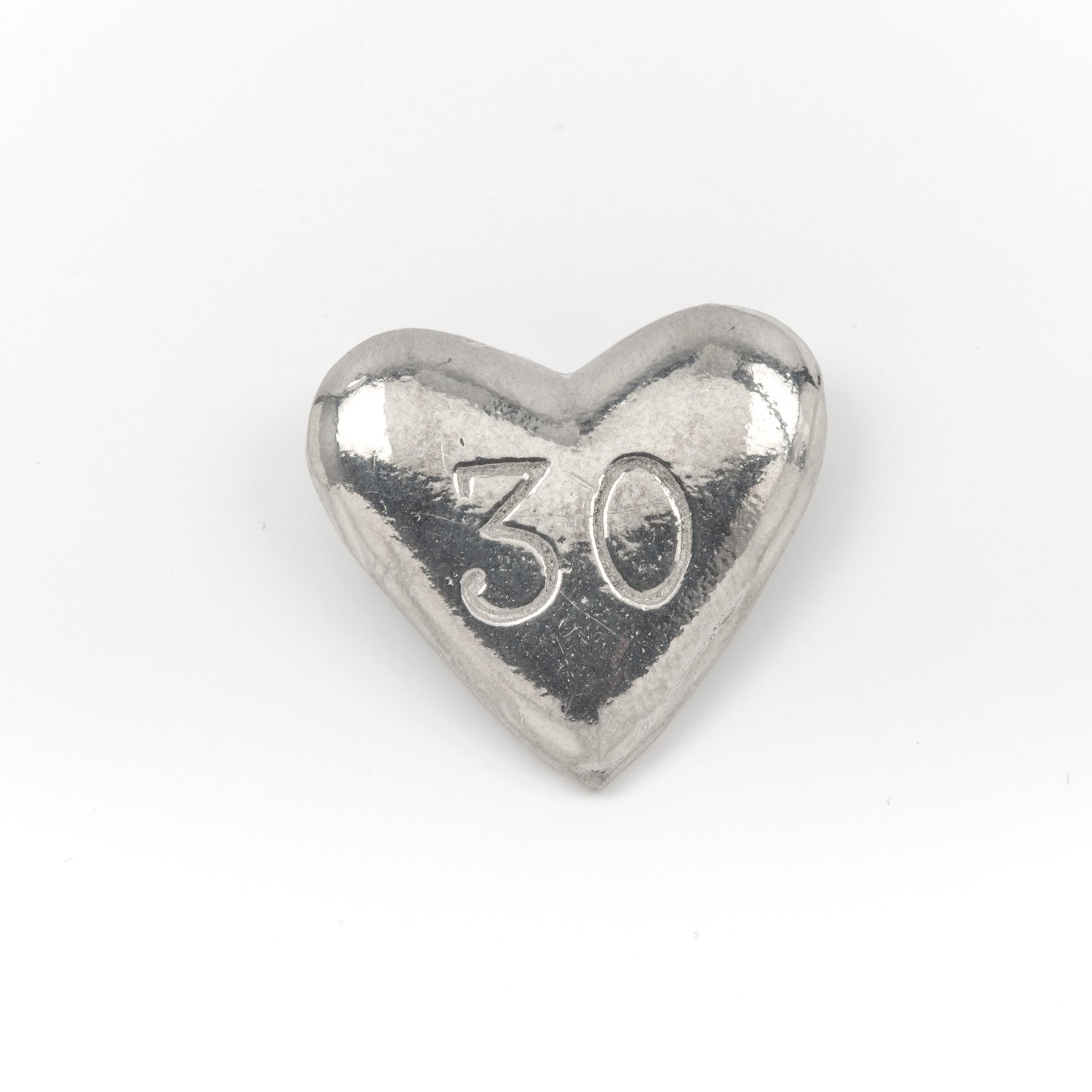 Metal Planet Ltd 30 - A Pewter Mini Heart Shaped Pocket Token
