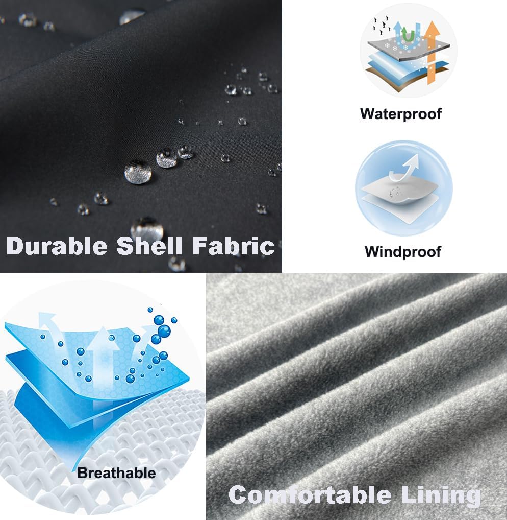 Boys Girls Rain Jackets Waterproof Hooded fleece Raincoats Lightweight Windbreakers for Kids - Image 4