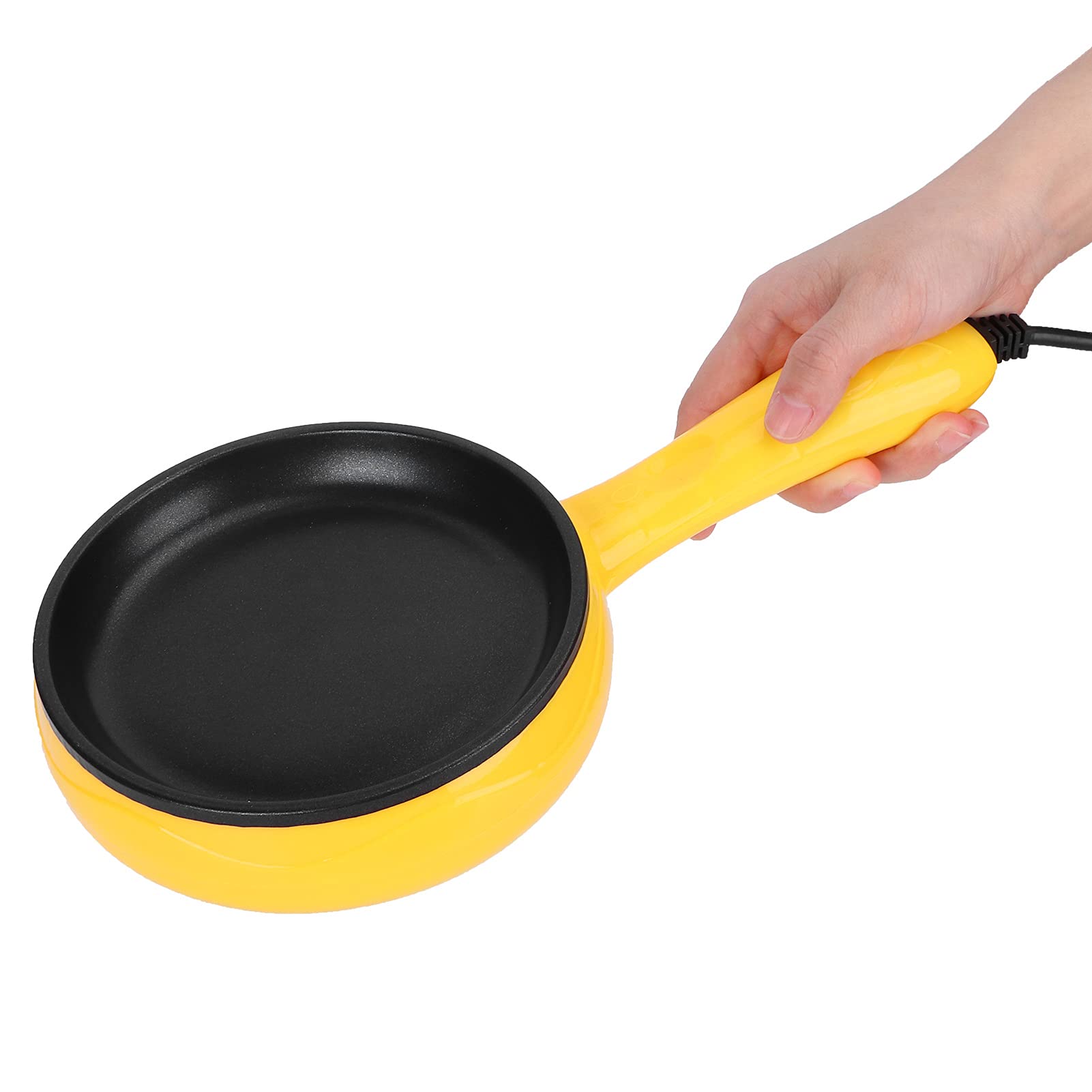 Padella Antiaderente Mini Piccola Padella Fritta Con Spatola Di Legno Per Bistecca E Uova Fritte Domestica 350W Spina Europea 220V Pots