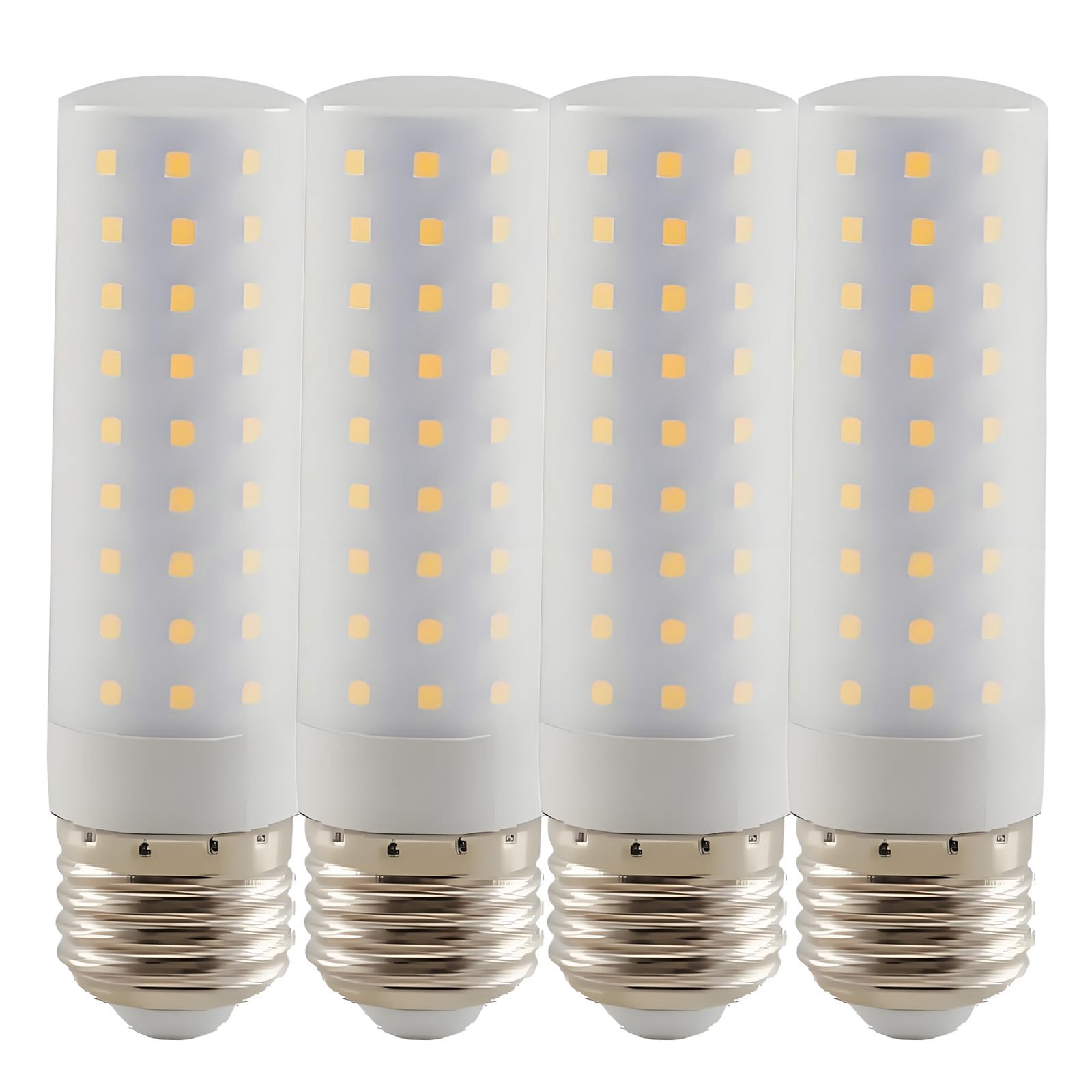 HUAMu E27 LED Corn Light Bulb 15W, 150W Halogen Bulbs Equivalent, Cold White 6000K 1500LM, Screw Fitting LED for Ceiling Bulbs, Wall Lamp, Desk Lamp, 85-265V, Not Dimmable, Pack of 4