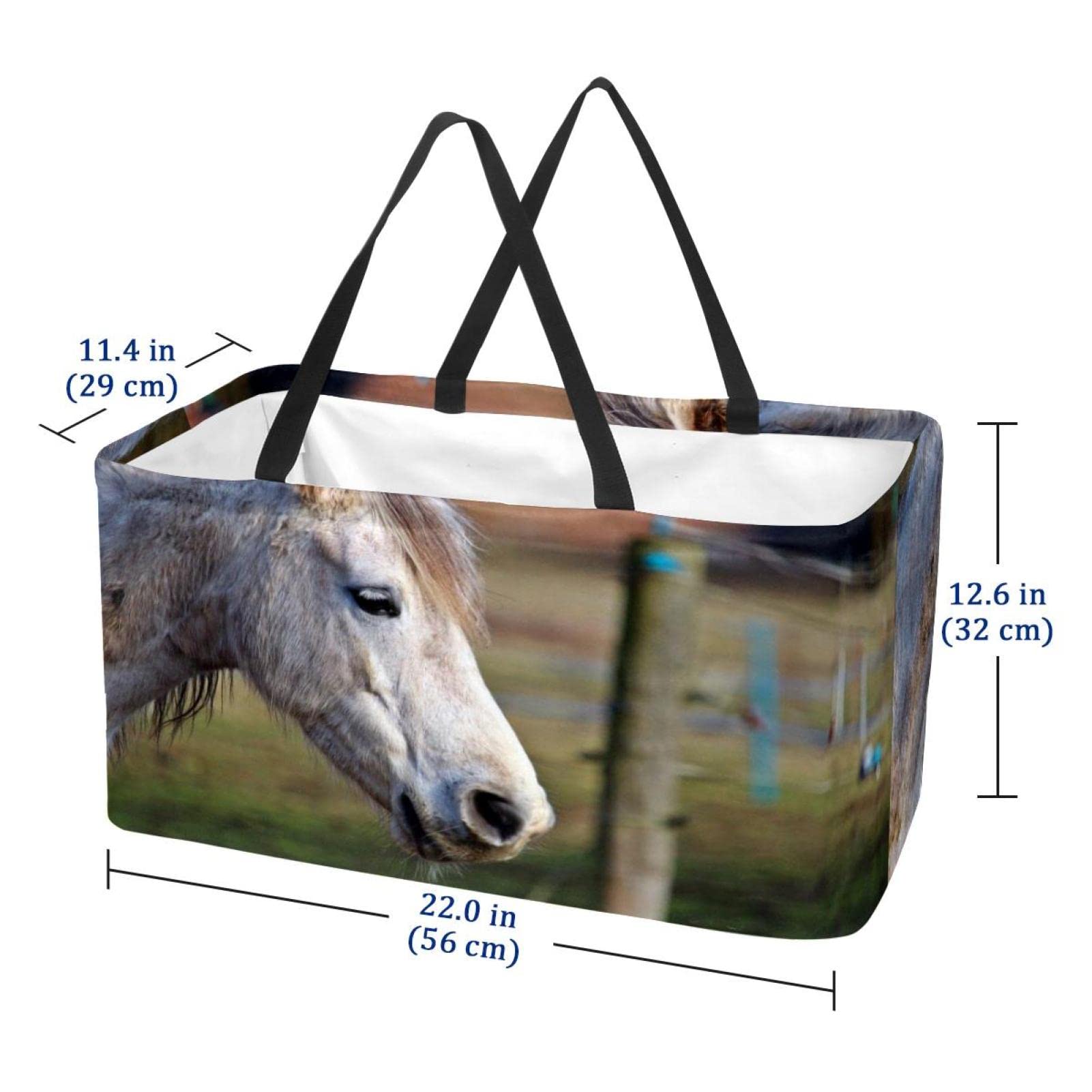 Grande borsa pieghevole utilità, modello riutilizzabile del cavallo del sacchetto della spesa della drogheria