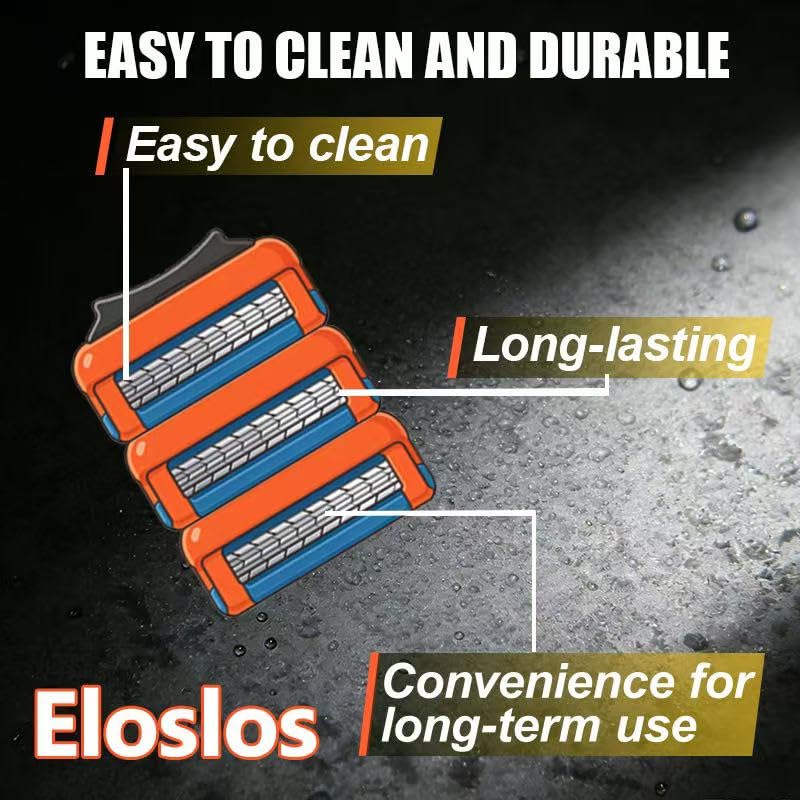 36 Count Razor Blades for GL-Fusion-5-Style Men Razors, Orange-Slate