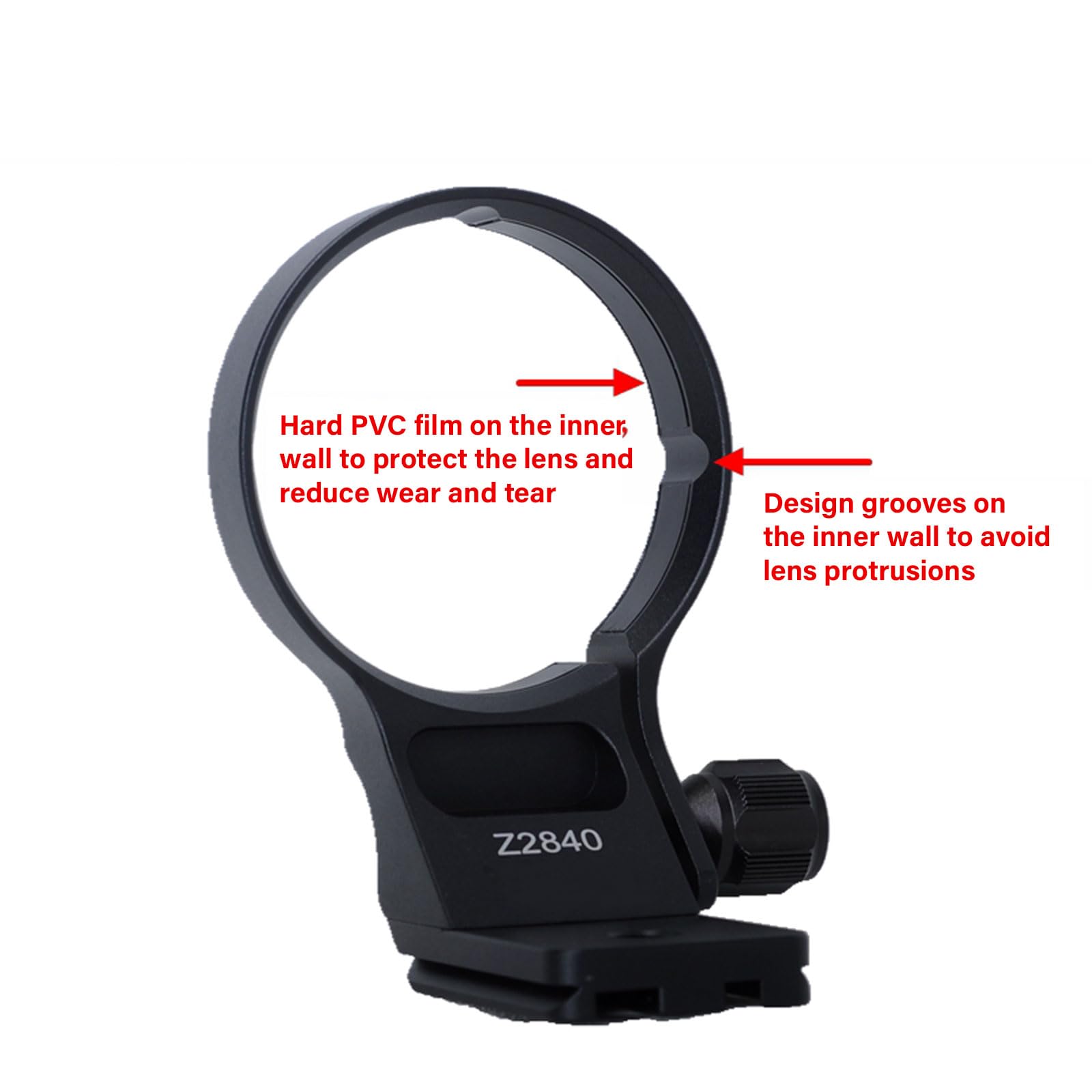 IS-Z2840 - Collar de lente de aluminio con estabilidad para F4-8 de 28-400