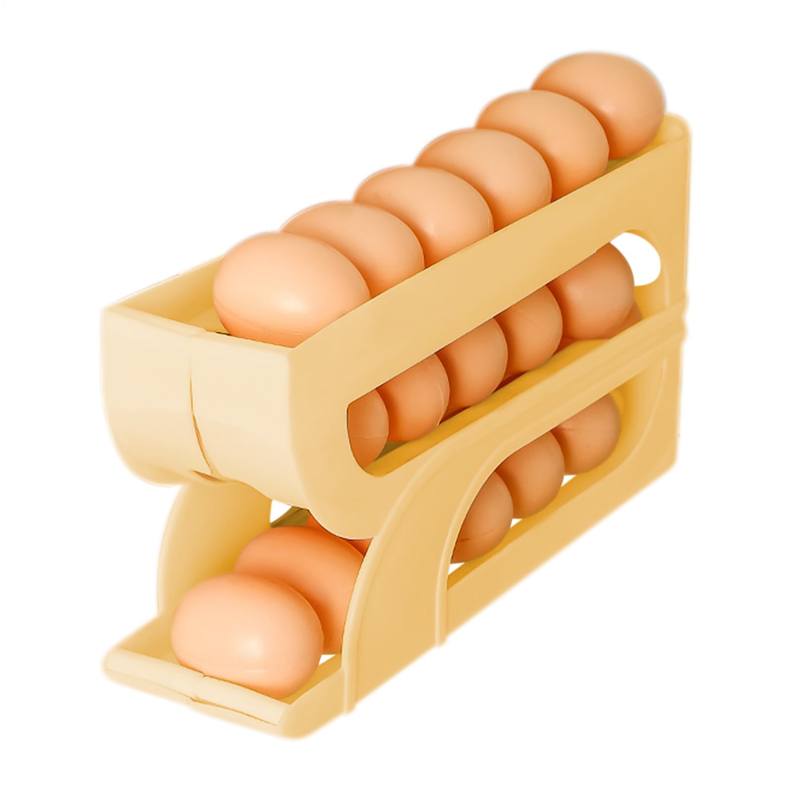 Soporte para huevos compacto: ahorra espacio en la cocina con este organizador de 3 niveles