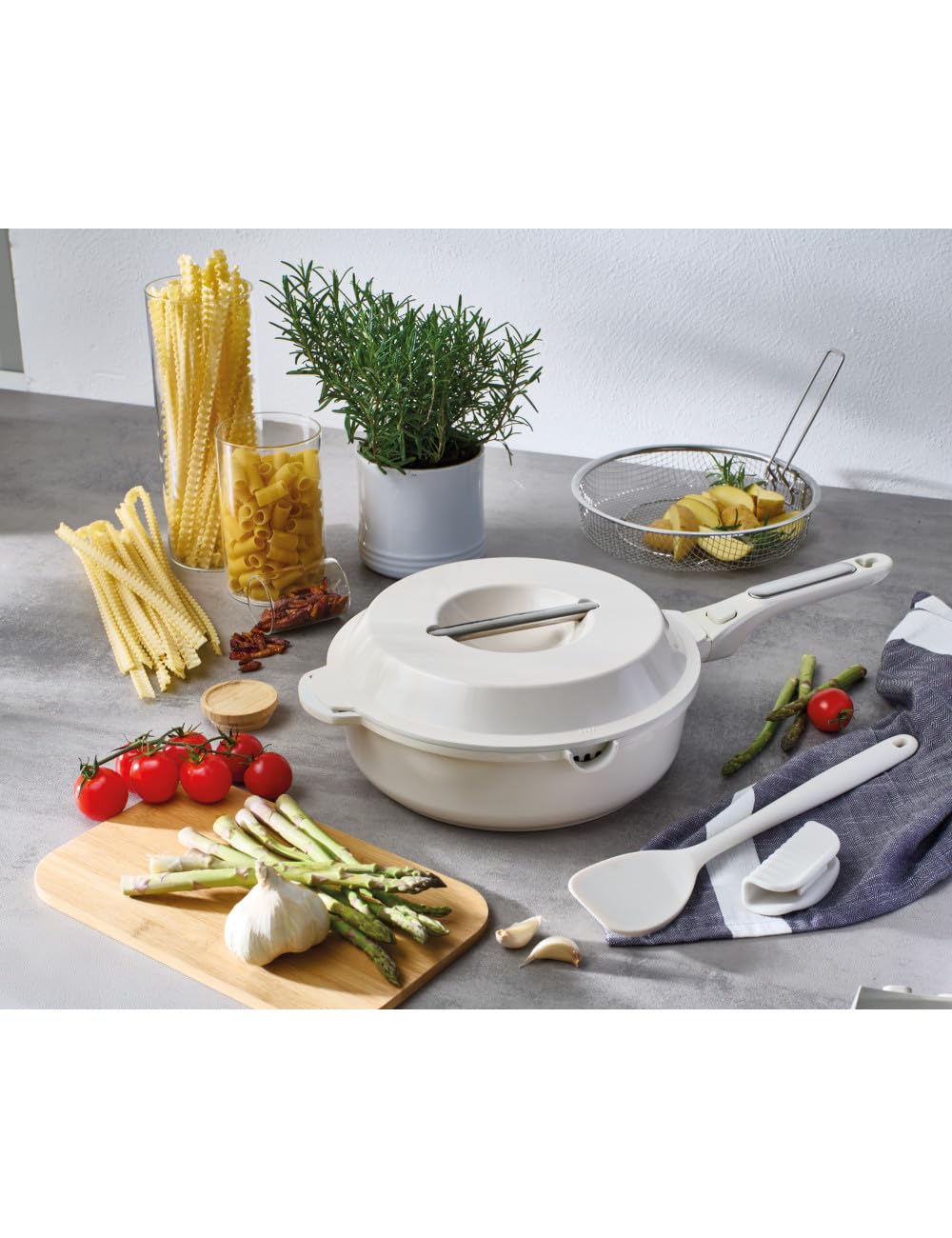 BRANDANI 51779 Pandora Tuttofare 10 in 1 Alluminio Con Rivestimento Antiaderente in Ceramica D 28x8.5h