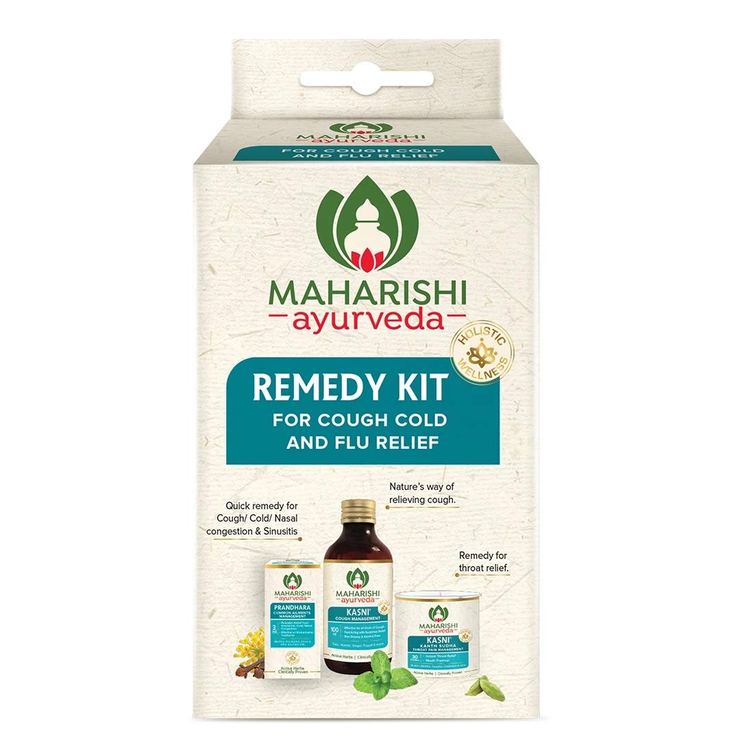 Maharishi Ayurveda Ayurvedic Remedy Kit with Tulsi, Cinnamon, Pippali, Ginger, Cinnamon Oil, Ginger, Black pepper, and More,Kasni: 50 ml,Prandhara: 3ml,Kanth Sudha: 30 pastilles (Pack of 1) (B084Z4GGCB) Amazon Price History, Amazon Price Tracker