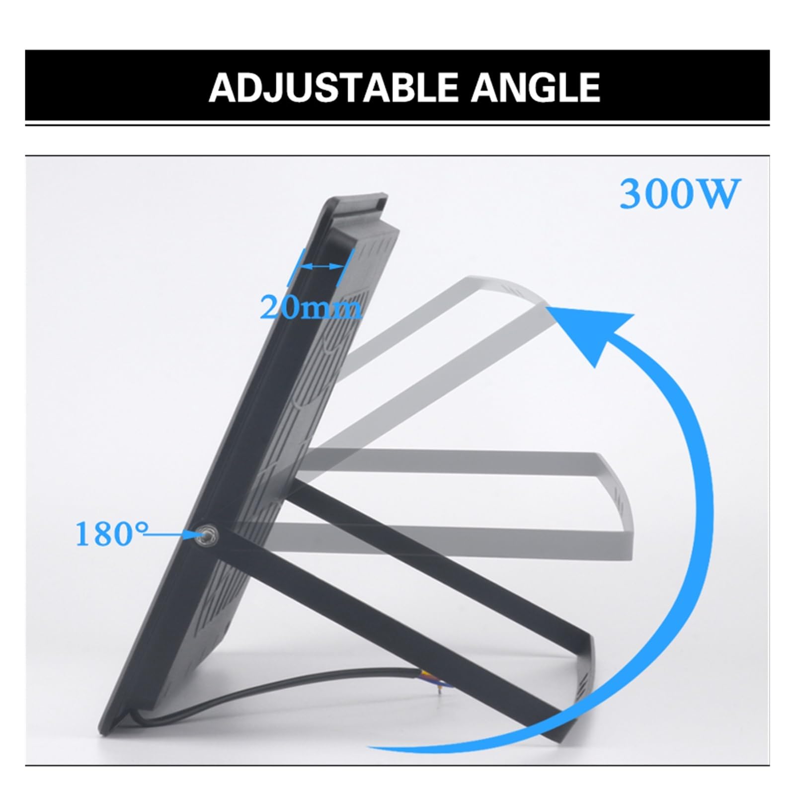 LED Strahler Außen, 300 W LED-Flutlicht, Außenstrahler, Gehärtetes, Flutlichter, IP66, Wasserdichter LED-Projektor, 200 W, 150 W, 100 W, Wandleuchte(300W)