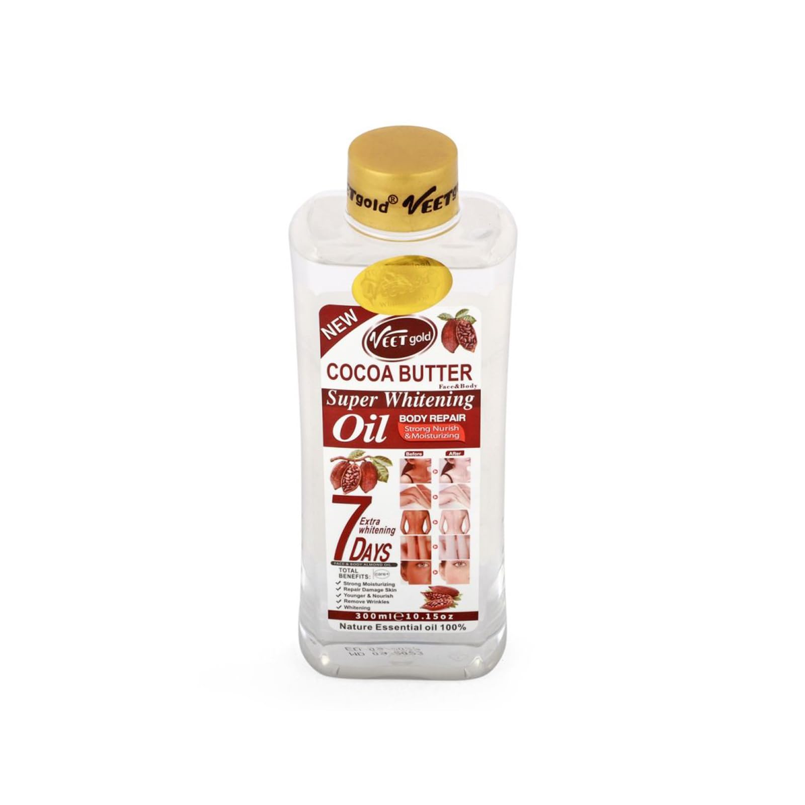 Cocoa Butter Super Whitening Body Repair Oil, 300ml