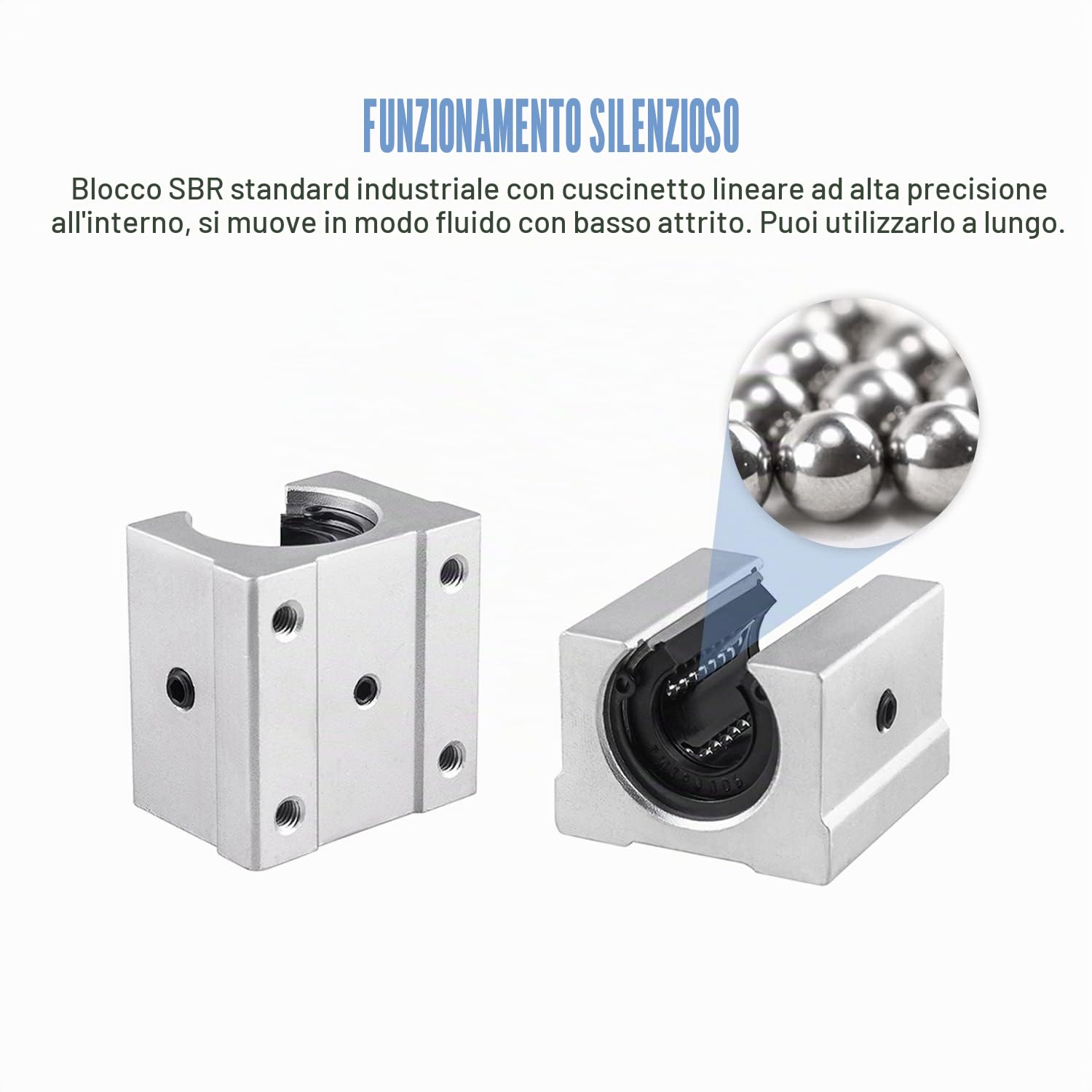 CNCMANS - Guida lineare, 2 binari lineari SBR12 da 1500 mm, in acciaio inox con 4 cuscinetti lineari SBR12UU, parti CNC per stampante 3D motore passo-passo (guida lineare SBR12 1500 mm)