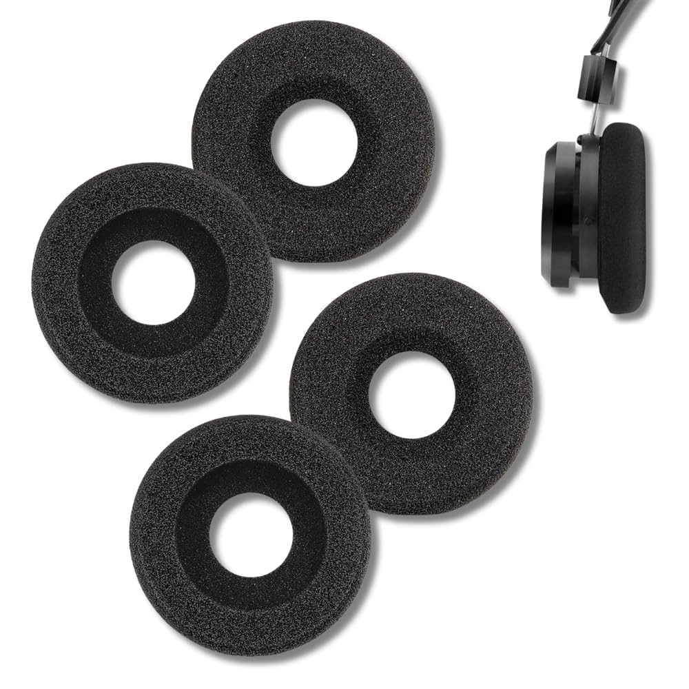 Crysendo Donut Foam for J-abra Pro Series 920, 935, HW251N, Biz Series/GN/UC Voice Series Headphones | Replacement Headphone Cushion Foam Sponge (50mm/5cm) (2 Pairs-Black)