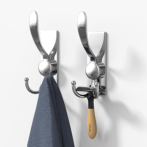 Miniatura 5 de VAEHOLD Ganchos autoadhesivos resistentes, gancho de pared impermeable, ganchos de pared adhesivos sin clavos para toallas, batas, sombreros,