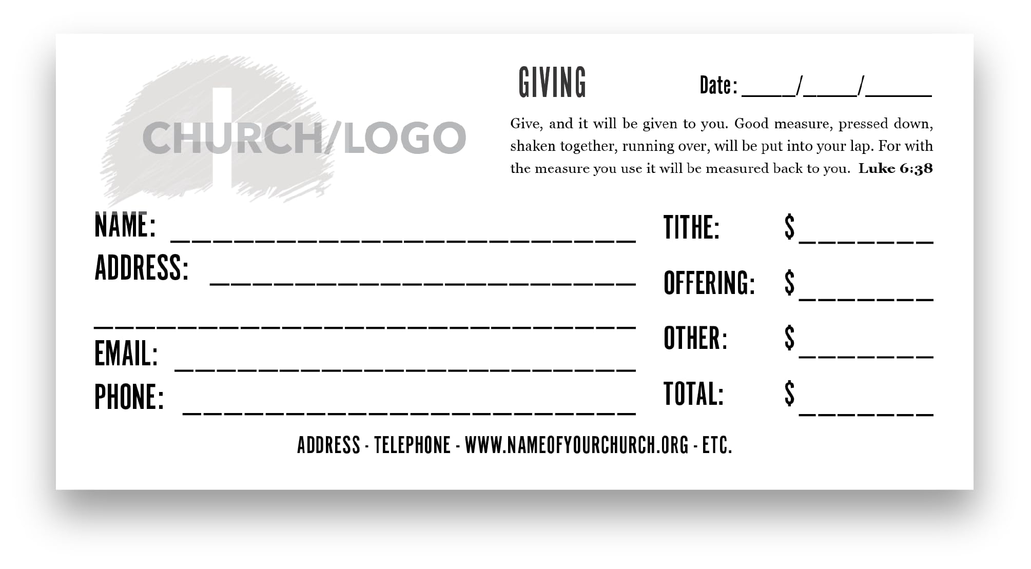 500 Custom Tithes and Offering Envelopes for Church | Customizable Tithe Envelopes for Church | Add Your Logo & Design | USA Company
