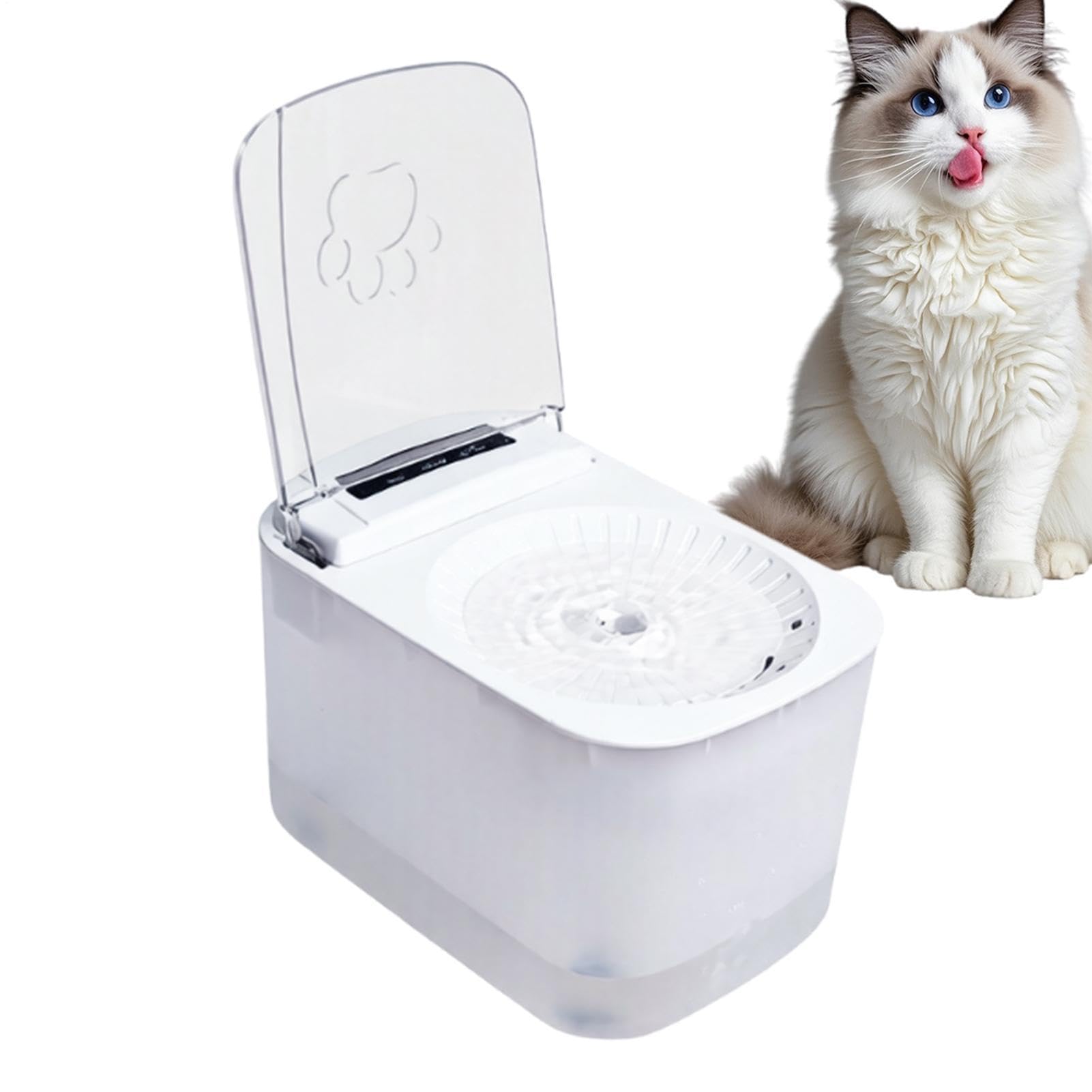 Fuentes de agua para gatos de interior Bebedero automático de 3 litros | Fuente para mascotas con cubierta de apertura automática con sensor Para hogar cocina sala de estar apartamento y zona de j