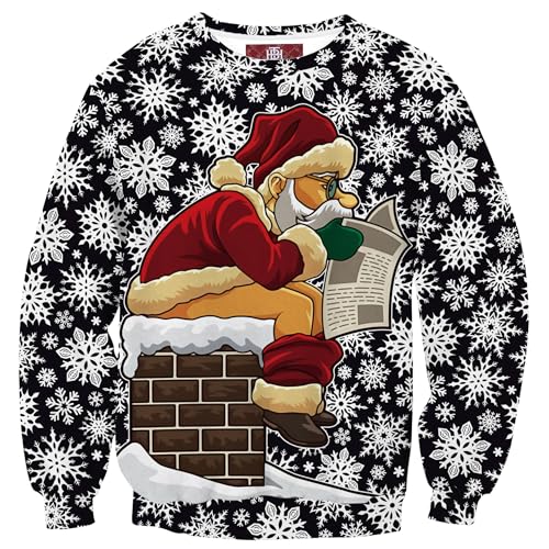 Herberton Hässliche Weihnachtspullover Herren Lustiger Sweater...