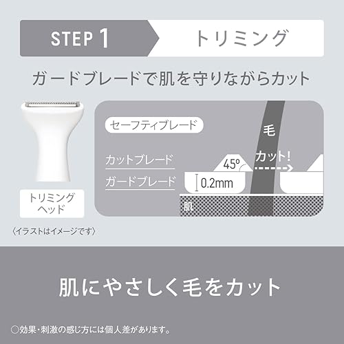 Miniatura 5 de Panasonic ES-WV62-H Ferrier VIO Shaver, IPX7 impermeable, afeitado en seco, funciona con pilas, gris