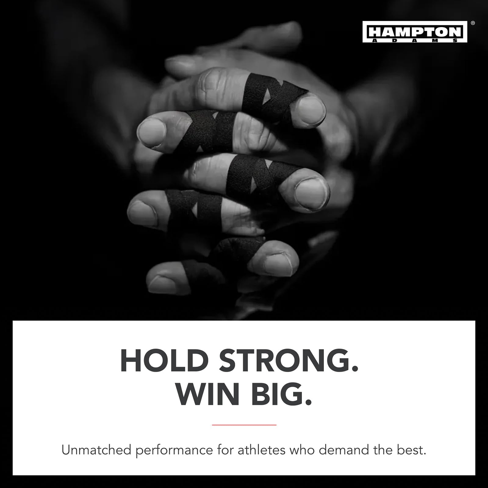 Hampton Adams | As Seen on Shark Tank | Pro Finger Tape (8-Pack) | for BJJ Bouldering Crossfit Weightlift | Non-Slip Extreme Quality No-Fray Climbing Tape | Extended Wear Super Strong Adhesive