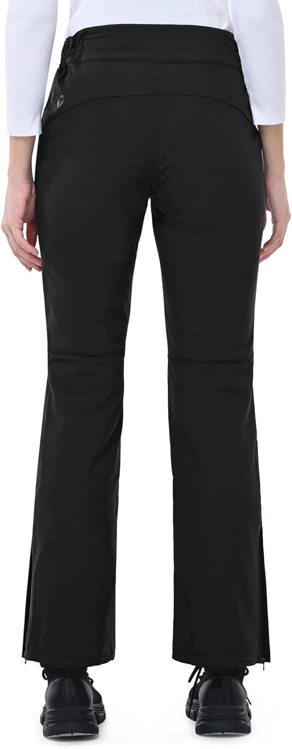 Outdoor Ventures Ski Pants Women Waterproof Insulated Snow Soft Shell Fleece Lined Snowboard Windproof with Boot Gaiters - Image 2