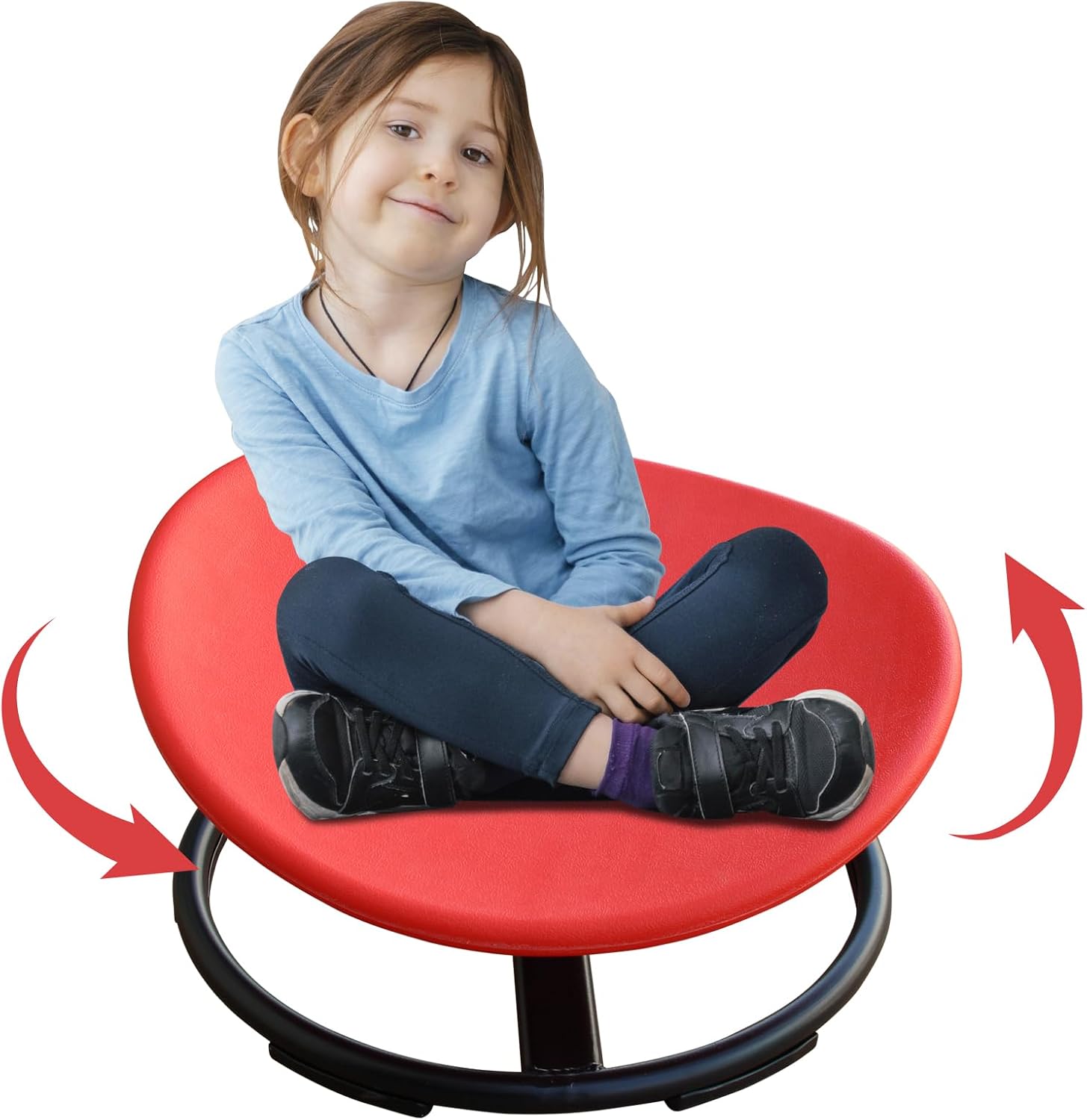 Anwick Kids Sensory Swivel Chair, Spinning Chair for Autism ADHD Children Spin, for Children Training Body Coordination/Focus and Balance (Red)