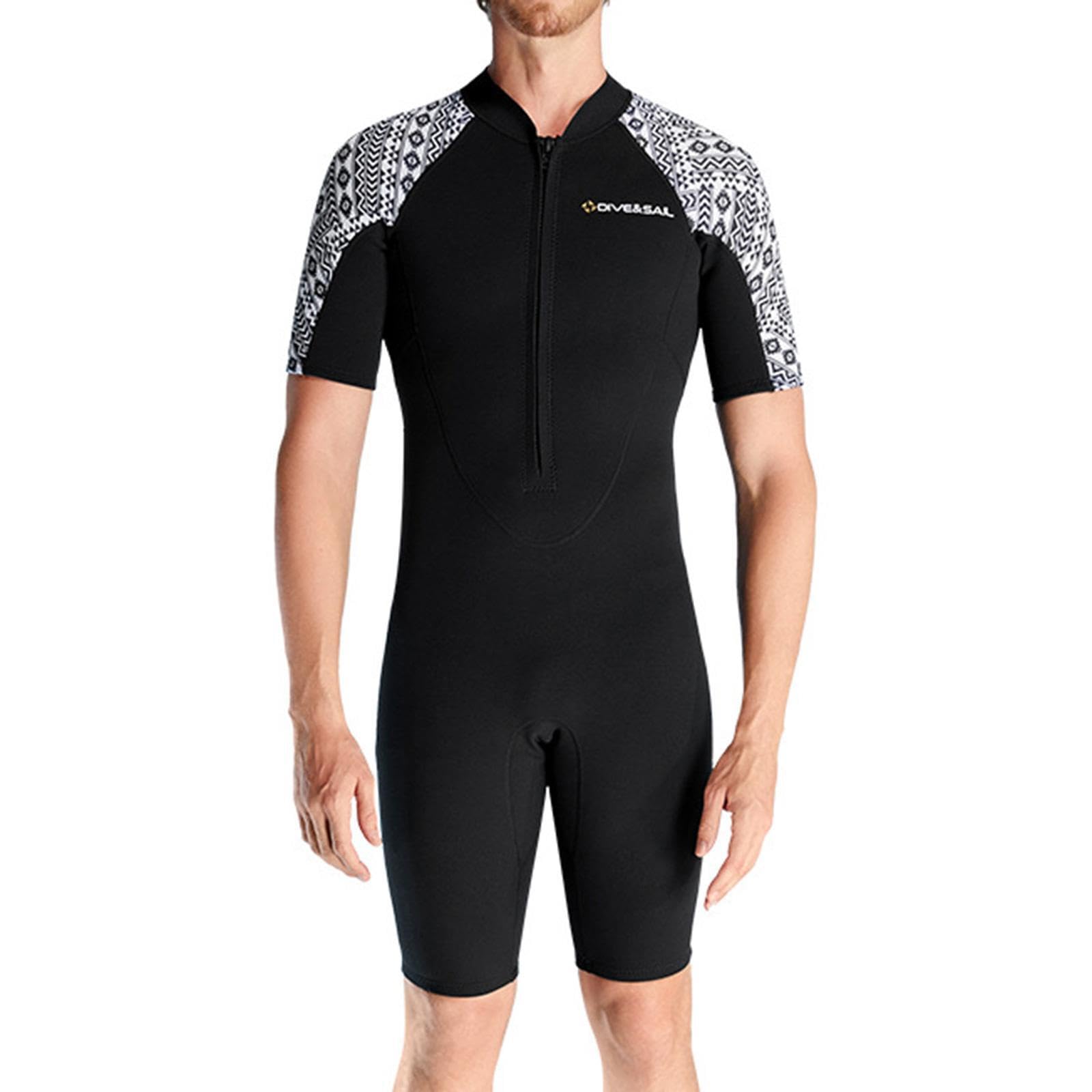 Combinaison Shorty en néoprène 3 mm avec Fermeture éclair Frontale, idéale pour la plongée en Eau Froide et Le Surf. Combinaison Thermique pour