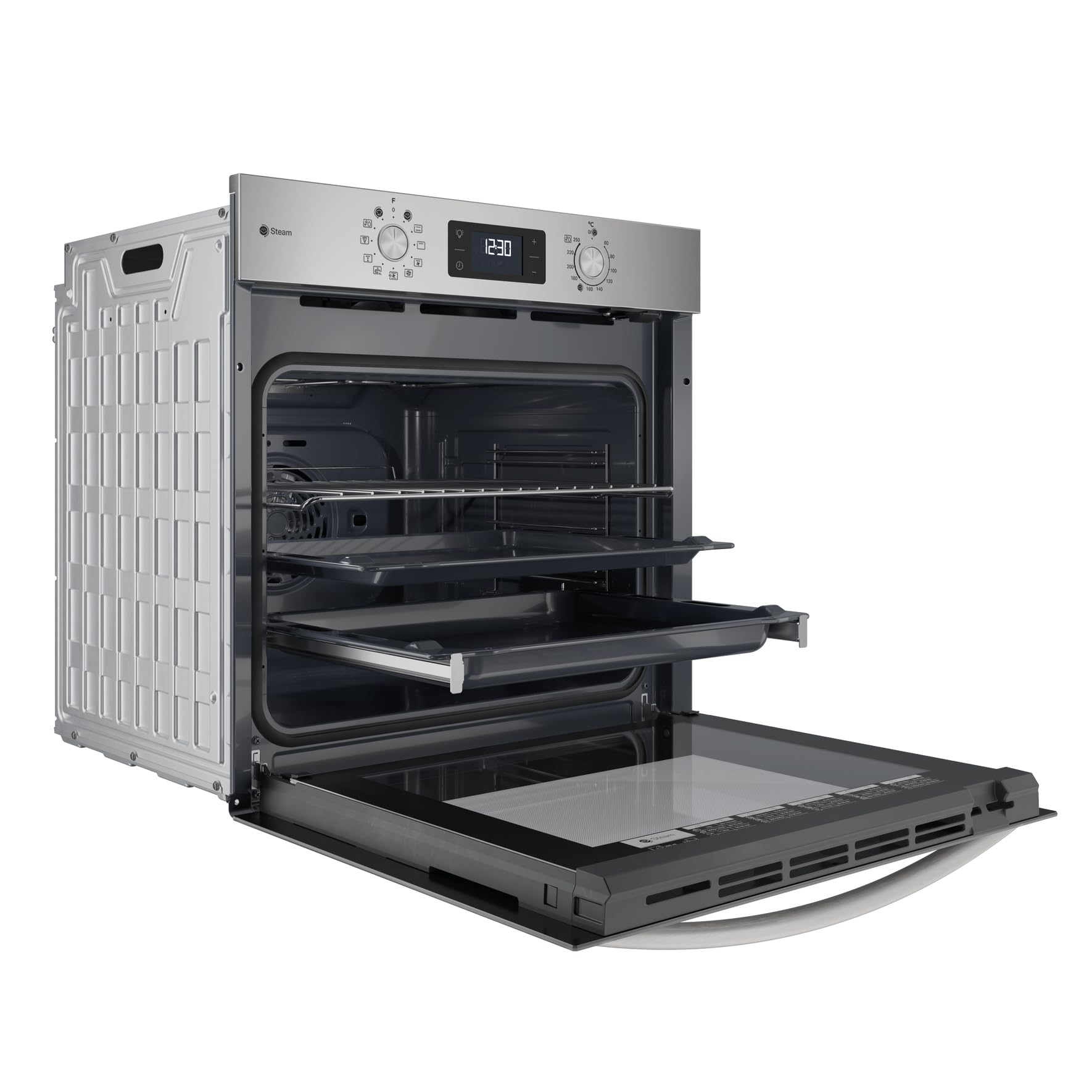 Privileg PBA2S85HU1I Einbau-Backofen Heissluft 11 Funktionen Hydrolyse Dampf Schwarzglas