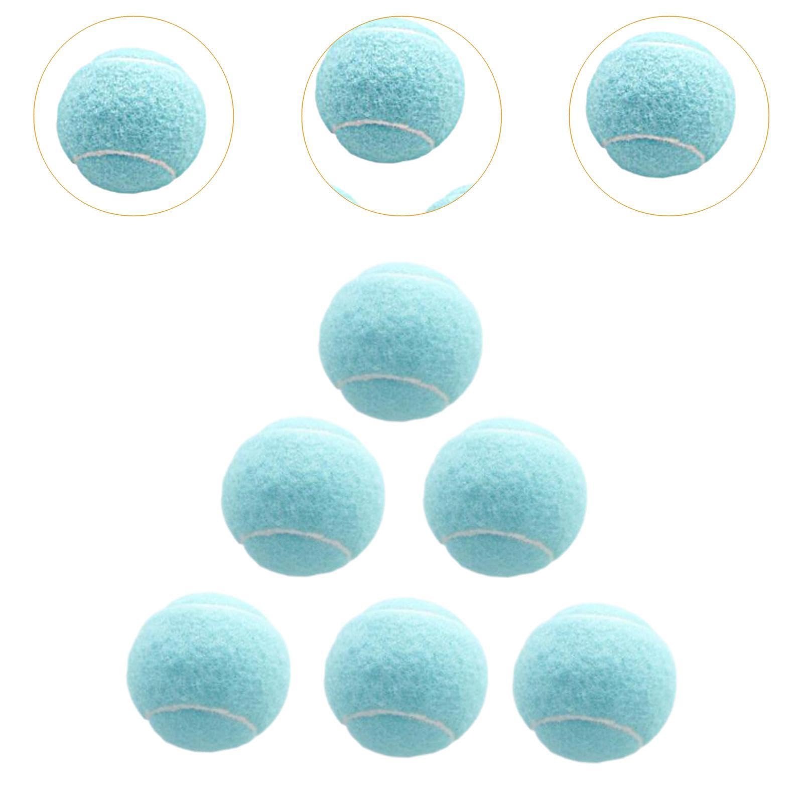 Perfeclan Balles de Tennis résistantes à l'usure, 6 pièces, balles d'entraînement Professionnelles, élastiques pour Les activités en Salle, débutants et