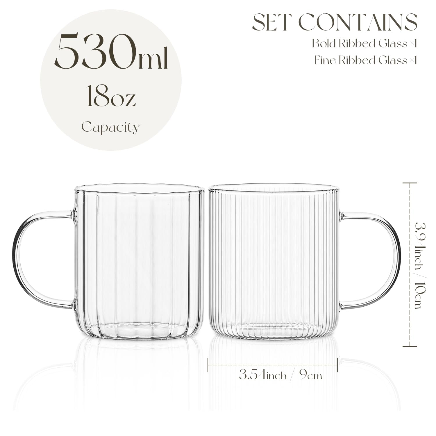 KEMORELA 1 Pièces Tasse à Café En Verre Transparent à Double Paroi Avec