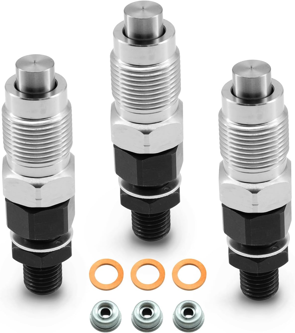16032-53900 Fuel Injectors 3Packs, Compatible With Kubota Excavator Loader Mower Tractor Engine D905 D1105 D1005 V1305 V1505 V1205