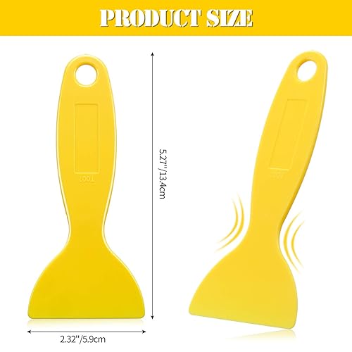 Vista 6 de 12 espátulas de plástico para masilla, herramienta de instalación de adhesivos para eliminar burbujas de aire, raspadores de pintura flexibles