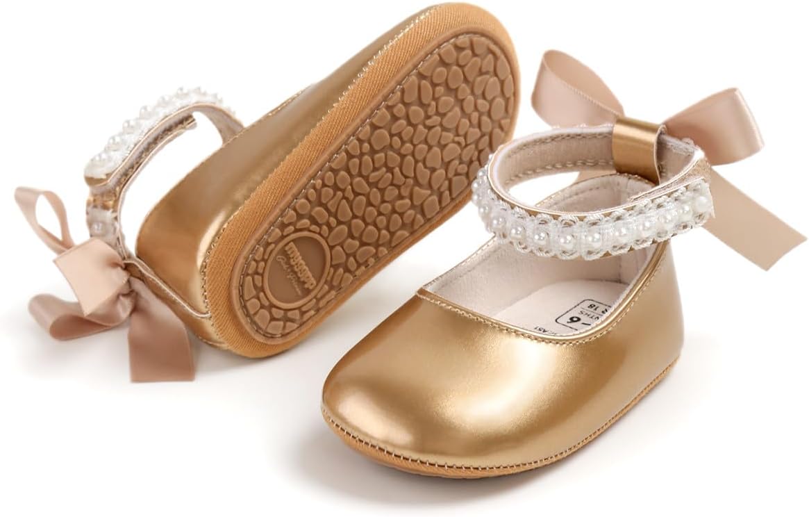 Baby Shoes Mary Jane Flats Non Slip Soft Sole Infant Toddler Sneakers First Walkers Party Christmas Dress Shoes - Image 6