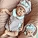 Yokyyi 13 inch Full Silicone Reborn Baby Doll, Realistic Real Eye Open Baby Girl Doll, Newborn Toddler for Ages