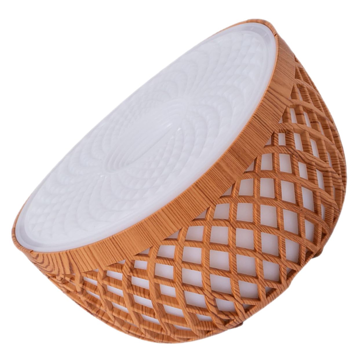 Hohopeti Difusor Inalámbrico de Aceites Esenciales Mini Luz Nocturna Humidificador de Escritorio de Madera Diseño Calado Difusor Decorativo para Oficina y Hogar