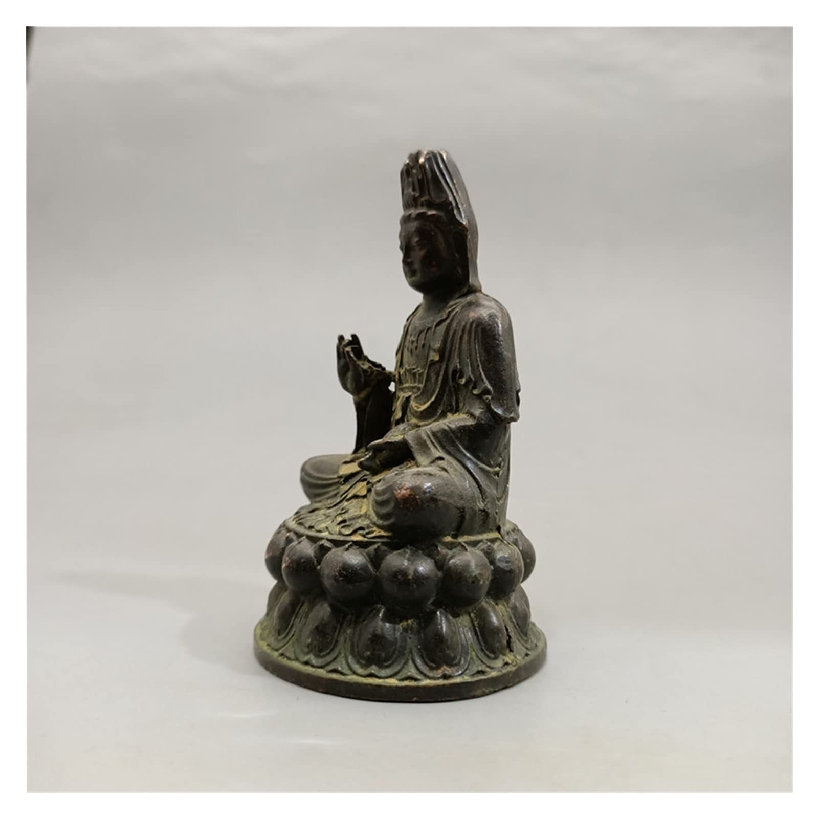 Amazon.co.jp: 観世音菩薩像 ネパールの古い銅像の中国のチベット仏の