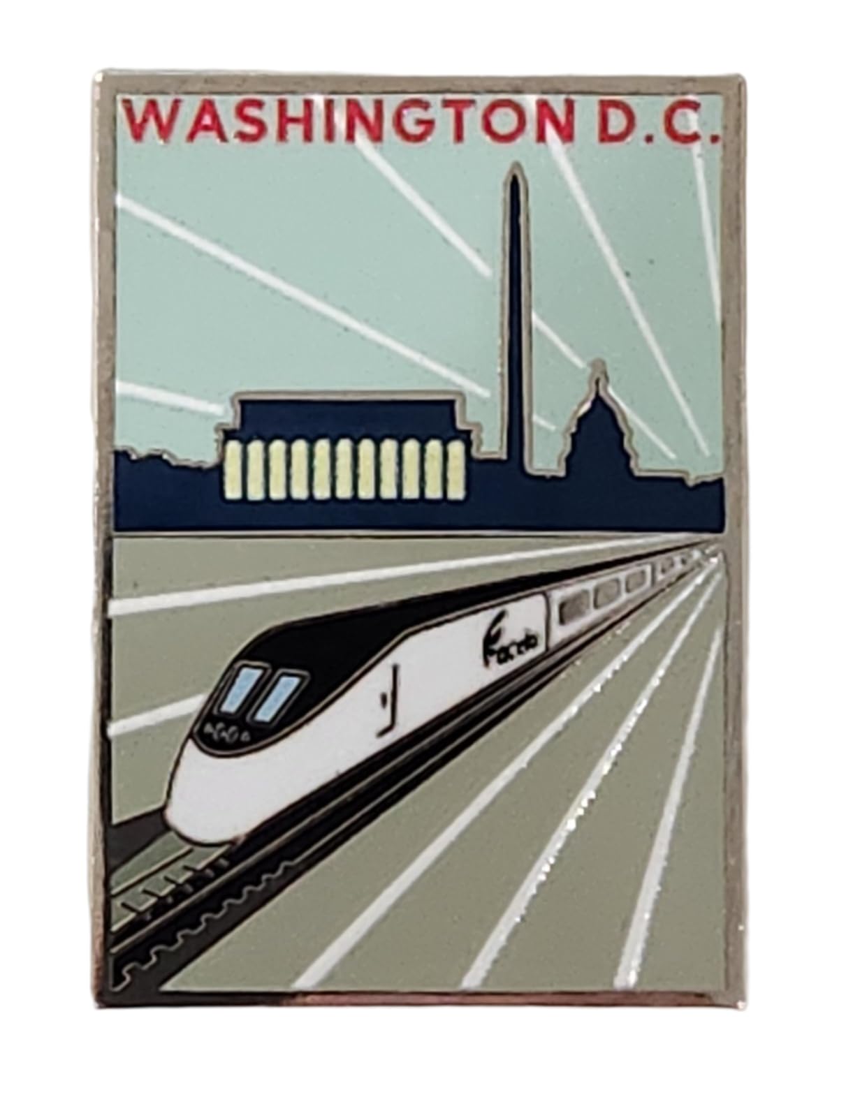 Amtrak Washington DC Acela Collector Edition Enameled Lapel Hat Pin