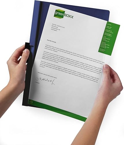 Miniatura 9 de Durable DURACLIP - Carpeta de 30 clips A4 con capacidad para hasta 30 hojas de papel A4, clip de resorte de metal resistente, paquete de 5 carpetas