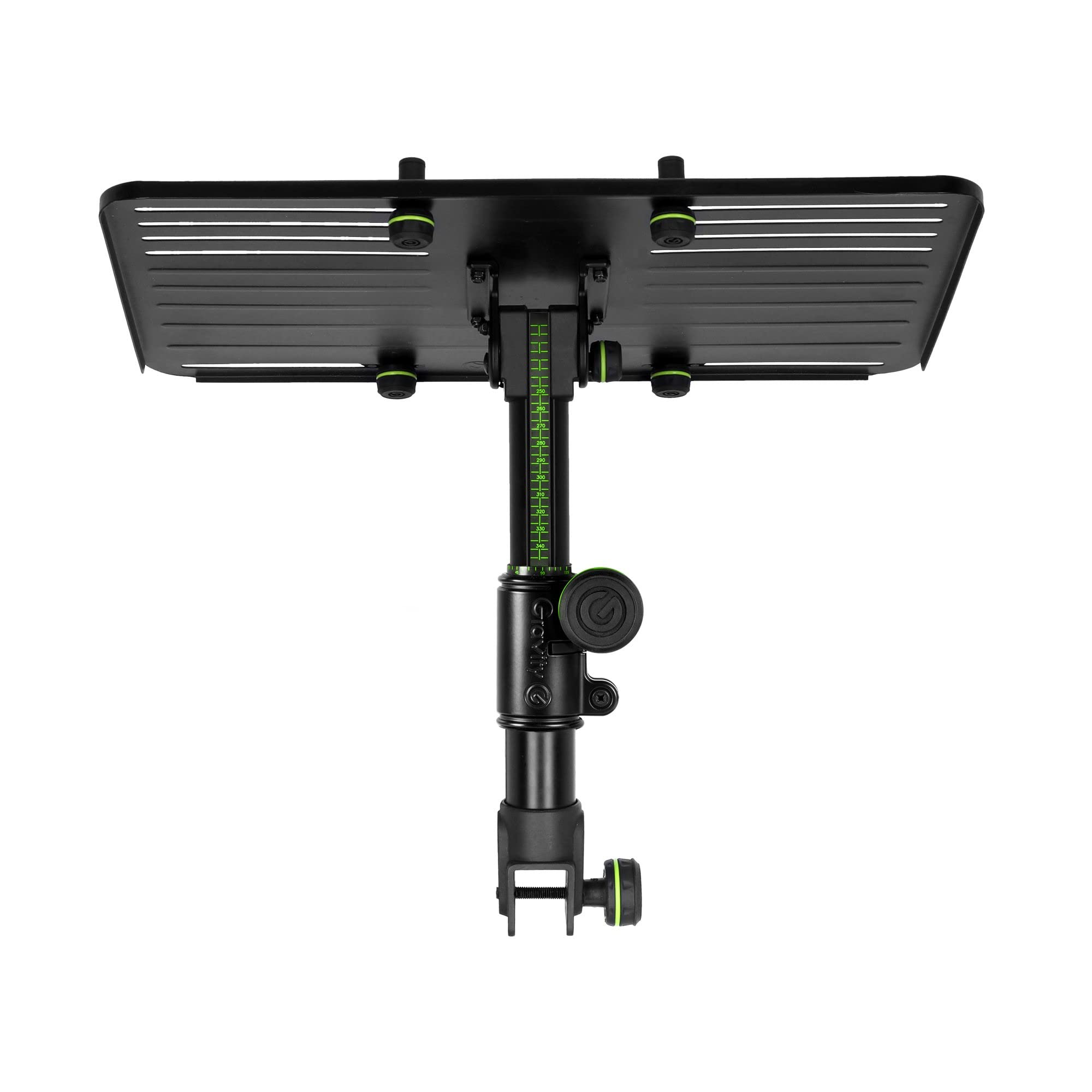 Gravity FT 01 LT T B - Flexible Laptop Ablage für DJ Tisch, stufenlos höhenverstellbar, schwarz